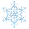 Blue sparkle snowflake