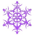 Purple sparkle snowflake