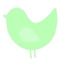 green bird