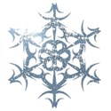 Blue sparkle snowflake2