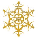 Gold sparkle snowflake