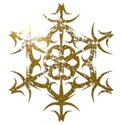 Gold sparkle snowflake2