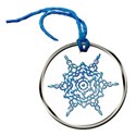 snowflake round tag tied