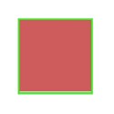 BA-square frame lime green