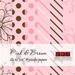 Pink & Brown Background Papers