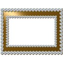 gold and diamond hearts frame with shadow3