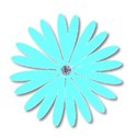 Blue flower with diamond