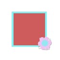 Blue square frame2