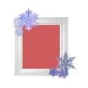 whiteFrameWithSnowflakes