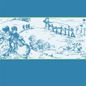 blue toile horizontal