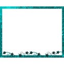 blue floral frame