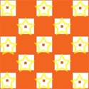 ORANGE WITH STARS