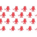 WHITE WITH RED BOTS matt