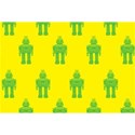 YELLOW WITH GREEN BOTS mat