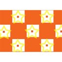 ORANGE WITH STARS mat