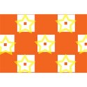 ORANGE WITH STARS mat