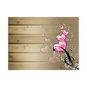 pink hearts_on wood