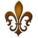 fleur de lis gold embossed