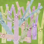 Pastel Color Zippers - Open and Closed