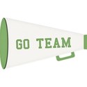 Megaphone green and white