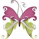 A sButterfly-paper green_purple