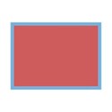 classic blue rectangle frame