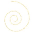 have fun circle text