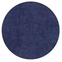 blue damask circle
