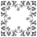 black art deco border