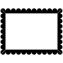 black rectangle scollop border