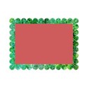 blue green rectangle scolllop frame