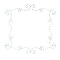 blue green stitch border