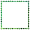 blue green square lace border