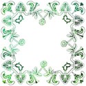 blue green deco border