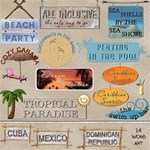 Tropical Vacation Word Art