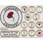 Months of the Year Stamps Months of the Year Stamps