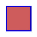 frame square bright blue