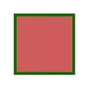 frame square leaf green