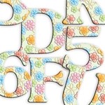 Flower Background Alphabets