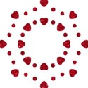 hearts round glitter overlay
