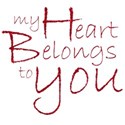 red glitter my heart belongs to you