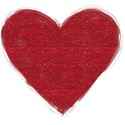 red glitter heart