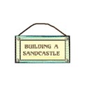building a sand castle