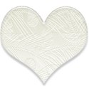 Heart palm leav white puff