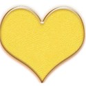 Heart palm leav yellow puff