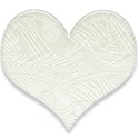 Heart palm leav white puff