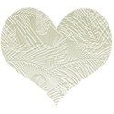 Heart palm leav white