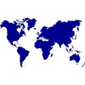 world map blue