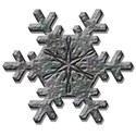 snowflake cast pewter brad