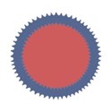 blue round frame